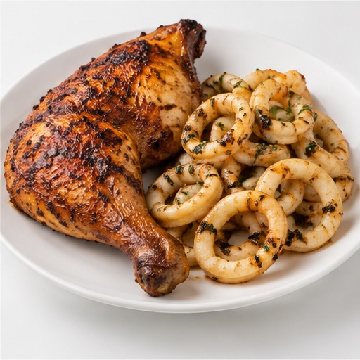 Quarter Chicken & Calamari