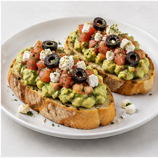 Avocado On Bruschetta