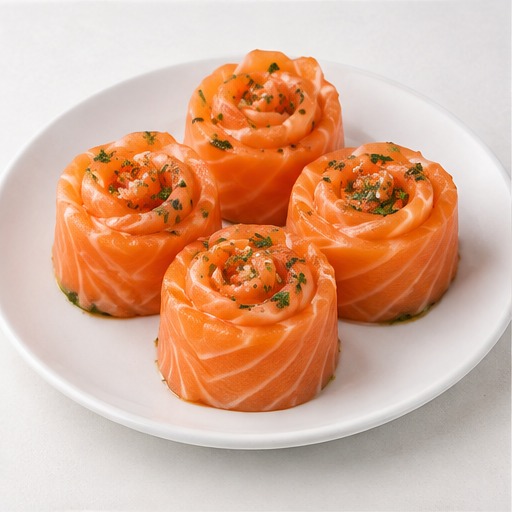 Salmon Roses (4pc)