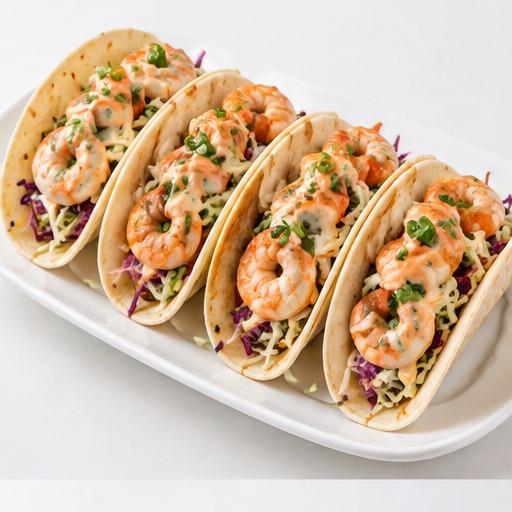 Creamy Prawn Asian Tacos (4pc)