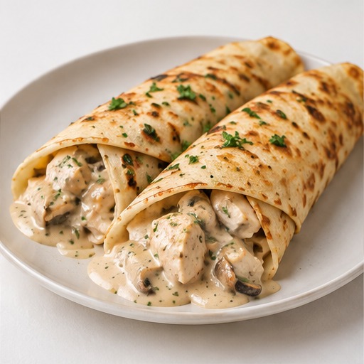 Chicken A LA King Crepes