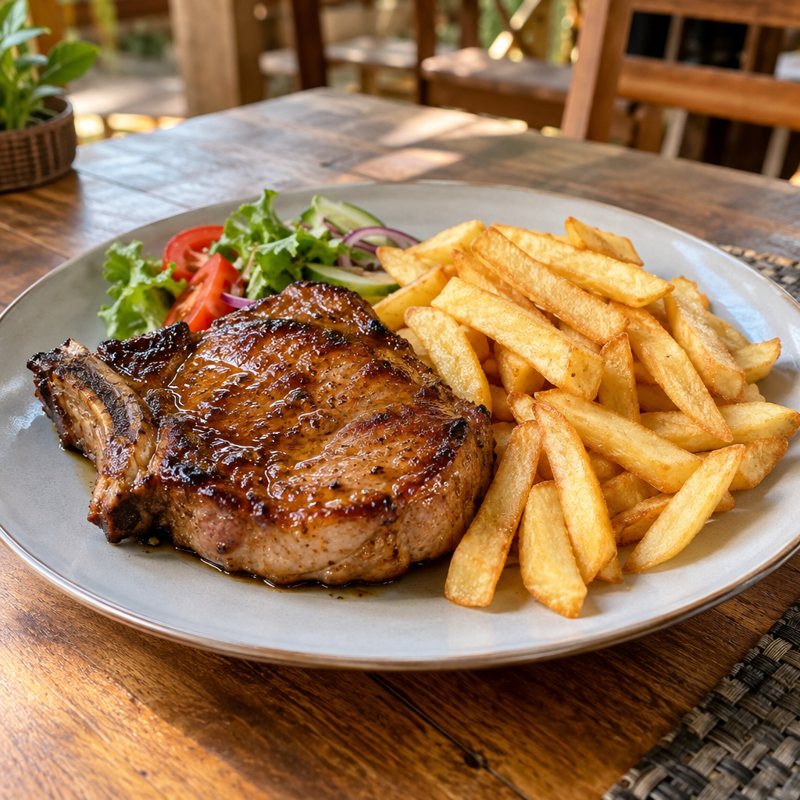 Pork Chop + Chips