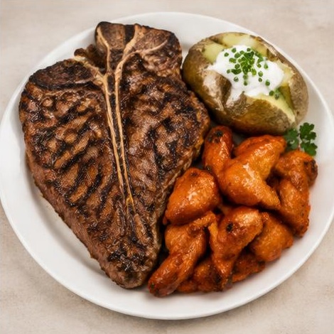 T-Bone & Buffalo Wings Combo