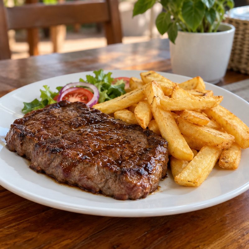 Rump Steak 200g with Chips