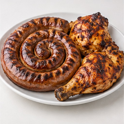 Boerewors and Grilled Chicken