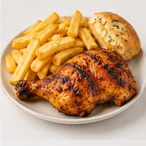 Quarter Chicken, Chips & G.Roll