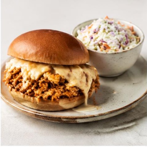 Pulled Chicken Sandwich with Coleslaw