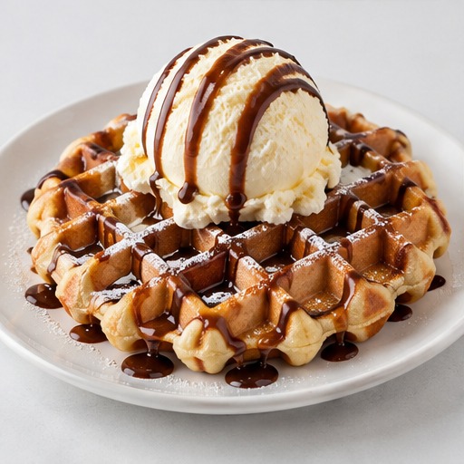 Waffle with Ice Cream