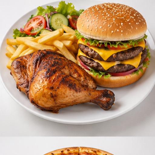 Quarter Chicken & Double Burger Combo