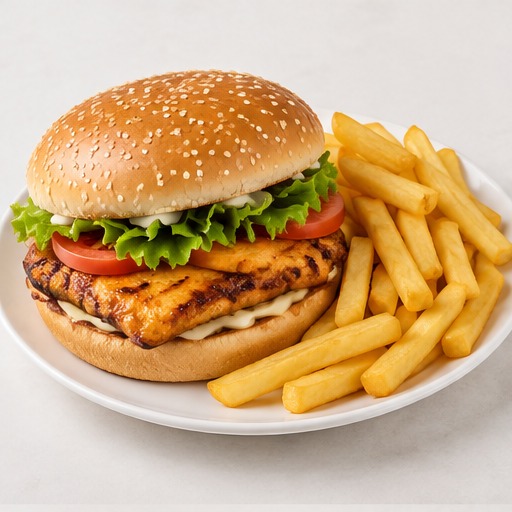 Chicken Burger & Chips