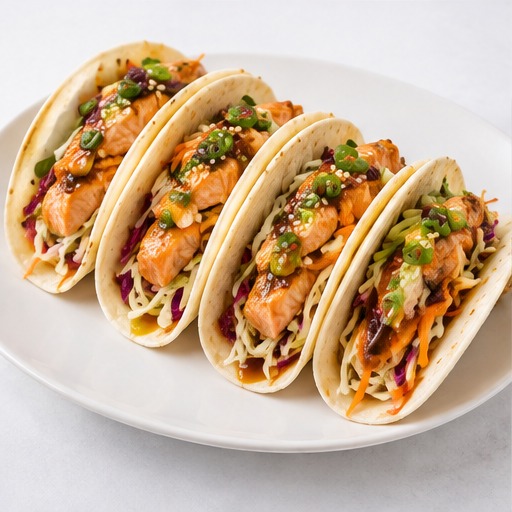 Salmon Asian Tacos (4pc)