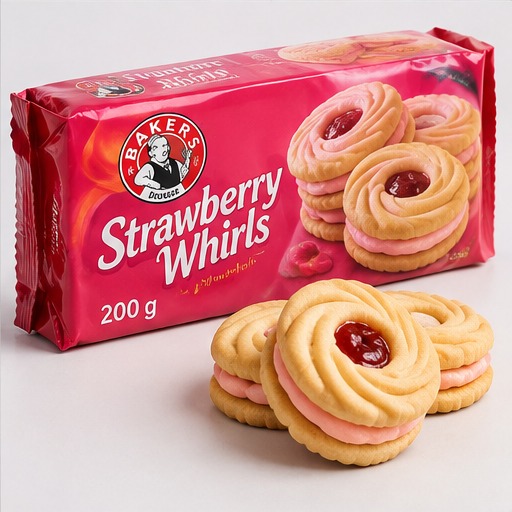 Bakers Strawberry Whirls 200g