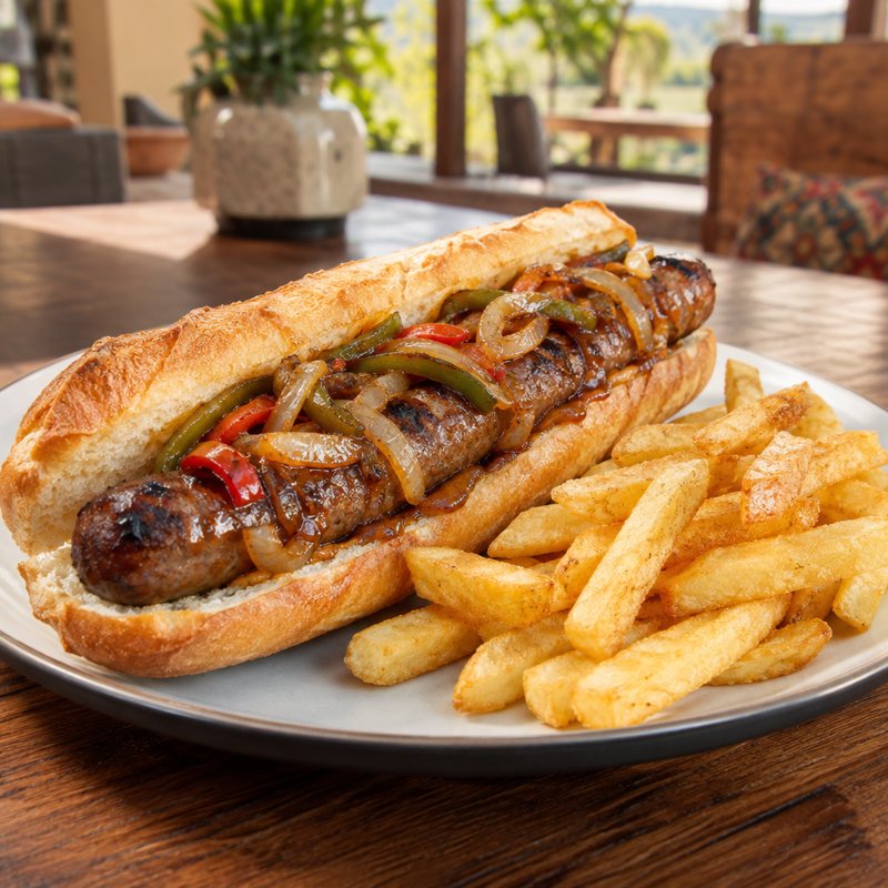 Boerewors Baguette + Chips