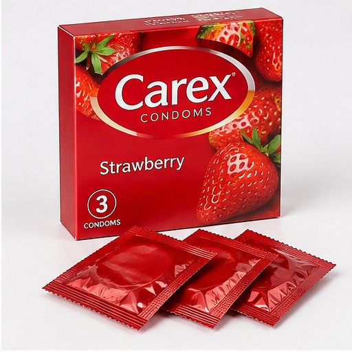 CAREX CONDOMS 3S STRAWBERRY