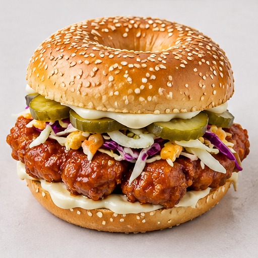 CRISPY CHICKEN BAGEL