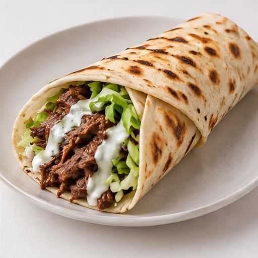 Pulled Beef Flatbread Wrap