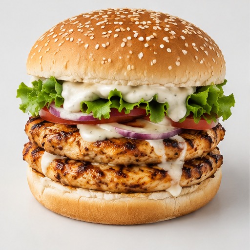 Double Chicken Garlic Burger