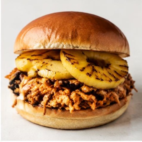 Pulled Chicken Sandwich with Pineapple