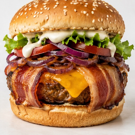 Bacon - Wrapped Burger