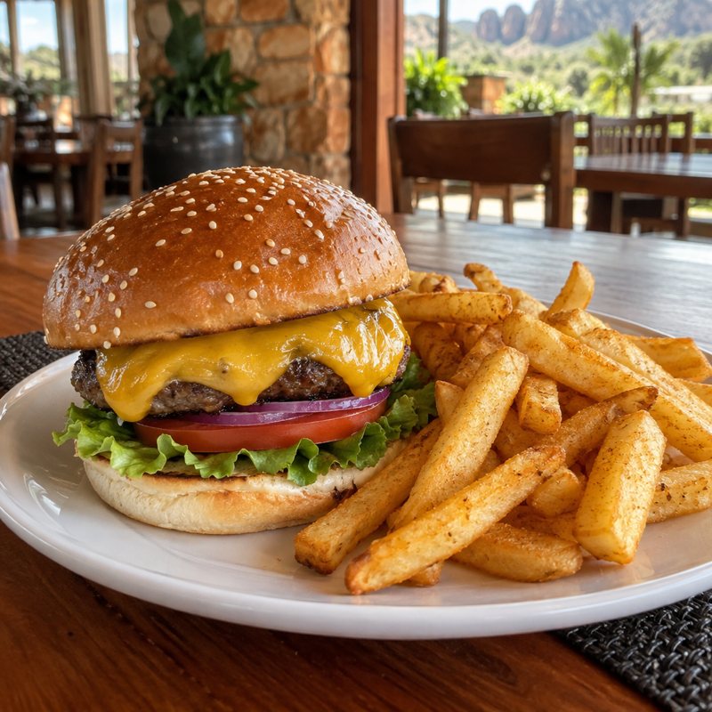 Cheese Burger + Chips