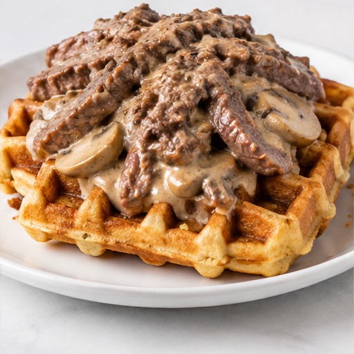 Beef Stroganoff Waffles