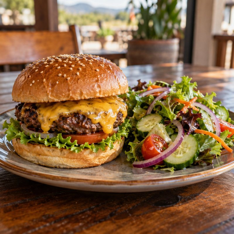 Cheese Burger + Salad