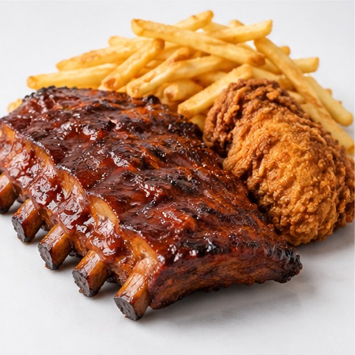 250g Ribs, Southern Fried Chicken & Fries