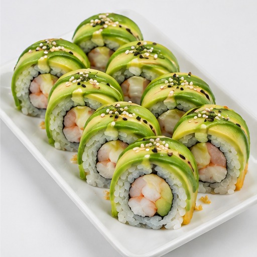 Green Dragon Prawn Roll (8pc)