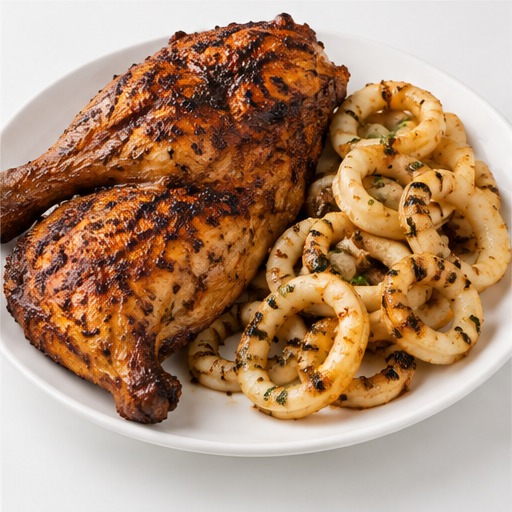 Half Chicken & Calamari