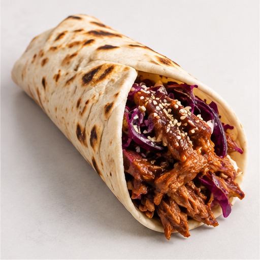 Pulled Pork Flatbread Wrap