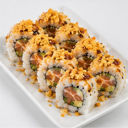 Salmon Crunch Roll (8pc)