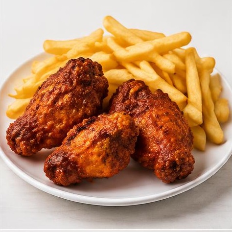 4 Spicy Wings with Chips