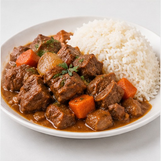 Beef Stew & Rice