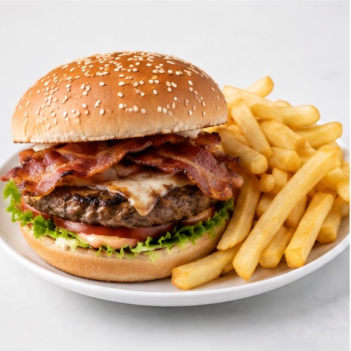 BACON BURGER & CHIPS