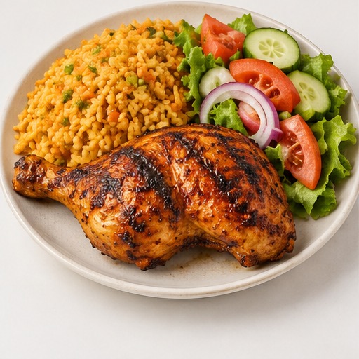 Quarter Chicken, Rice & Salad
