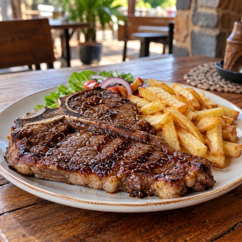 T-Bone 300g + Chips