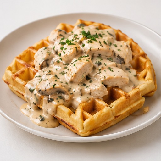 Chicken A LA KING Waffles
