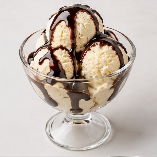 Ice Cream & Chocolate Sauce