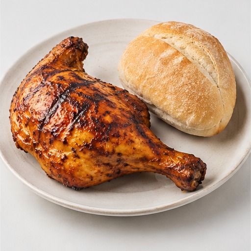 Quarter Chicken & Roll