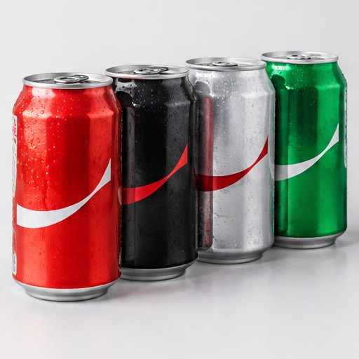 Assorted Coke Cans
