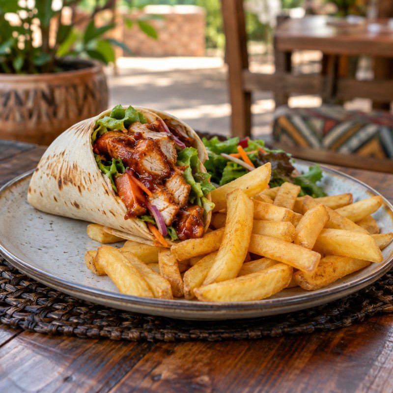 BBQ Chicken Wrap + Chips