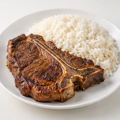 Rice and T-Bone