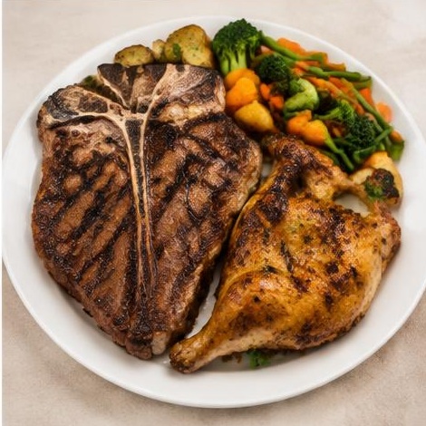 T-Bone & Quarter Chicken Combo