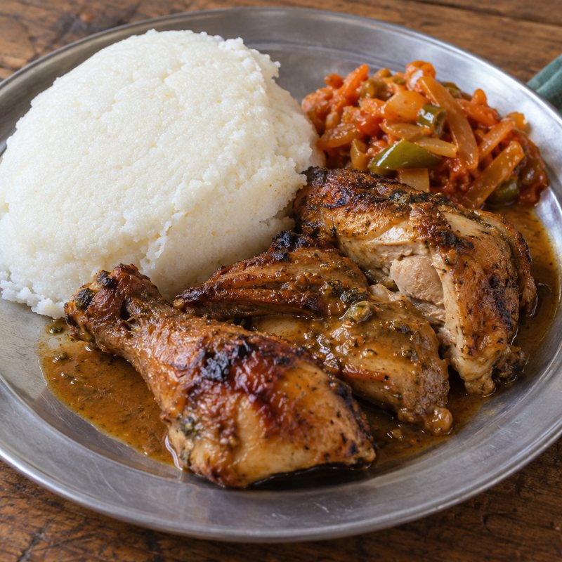 Sadza & Chicken Roast