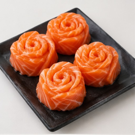 Salmon Roses 4pc