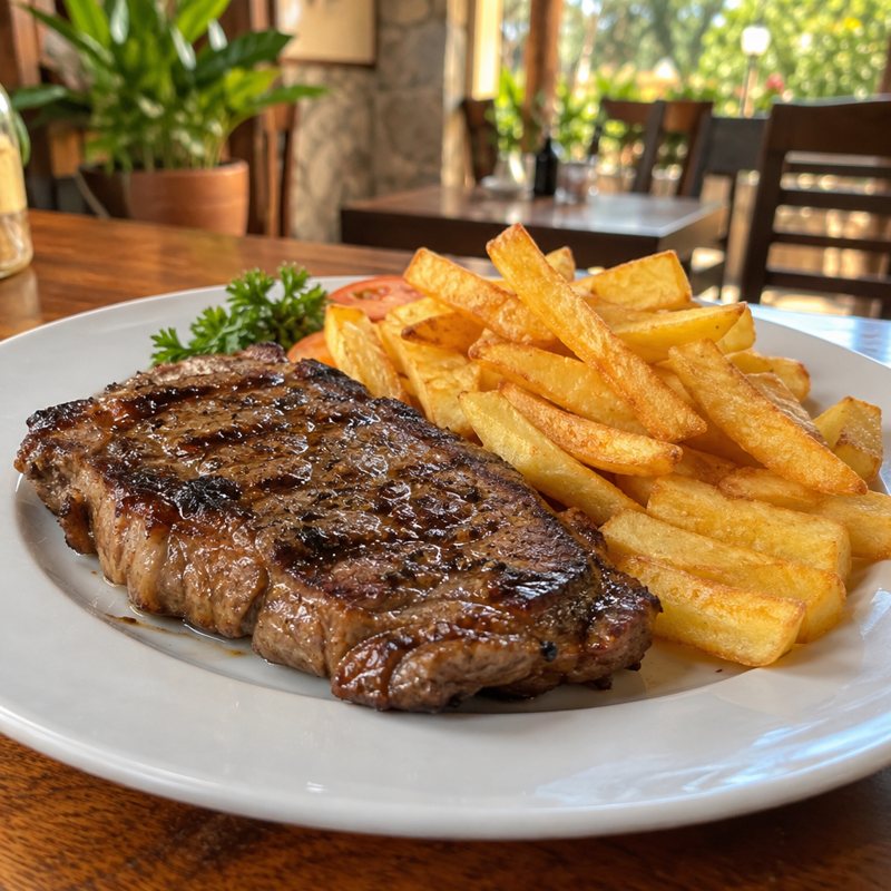Sirloin Steak with Chips