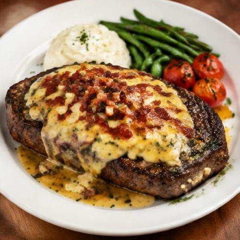 Bacon & Cheesy Garlic Steak