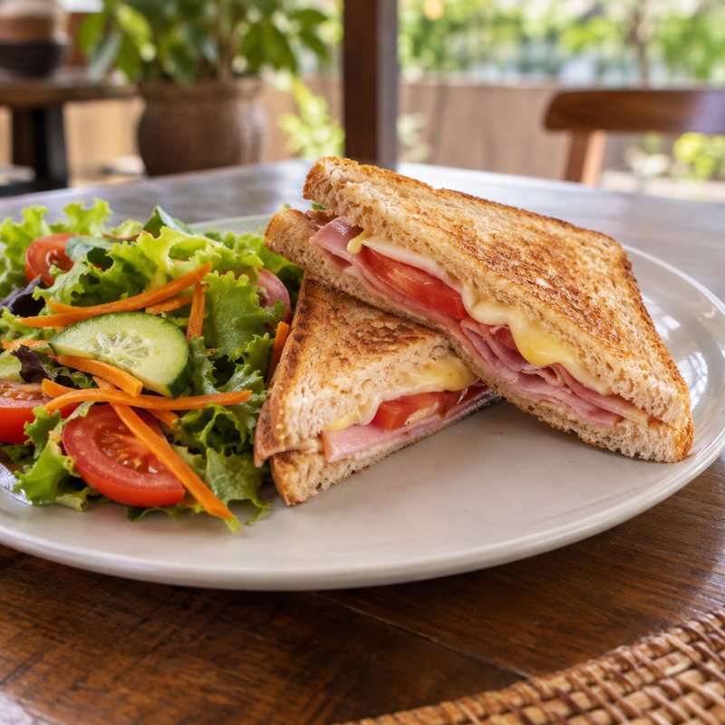 Ham, Cheese & Tomato + Salad