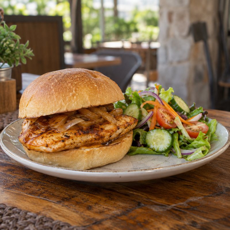 Chicken Prego + Salad