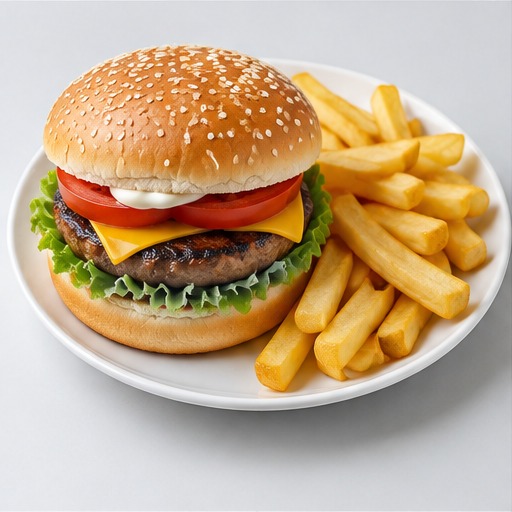 Burger and Chips